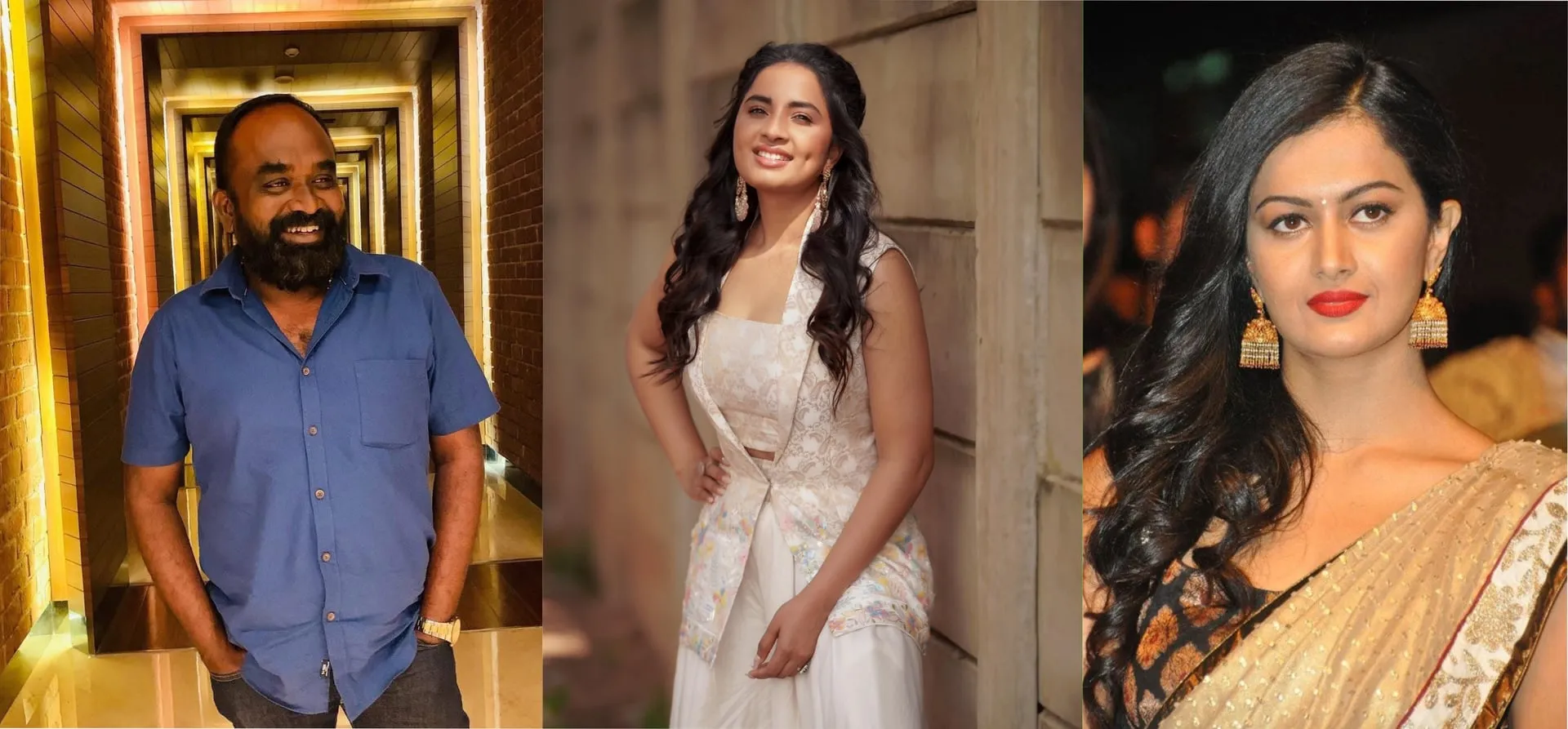 Director Jawahar Paramasivam with Aaghnya heroines Srushti Dange and Shubra Aiyappa