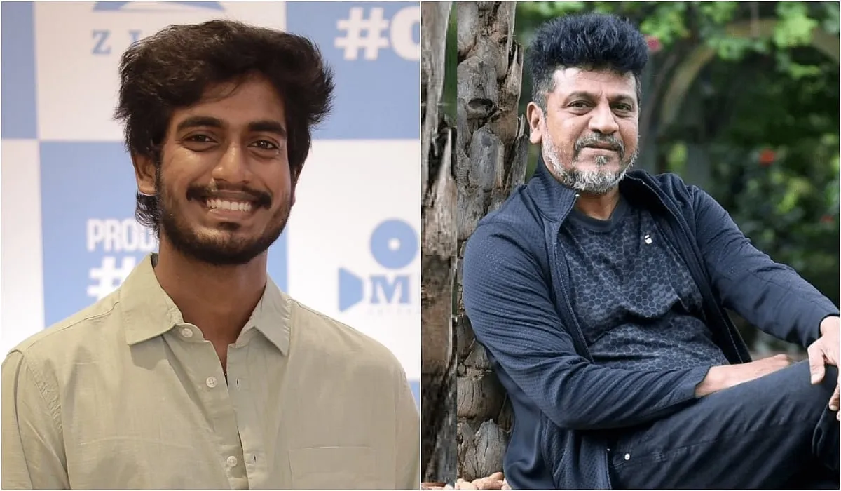 Abishan Jeevinth and Shiva Rajkumar in a side-by-side portrait, the cast confirmed for an emotional father-son drama