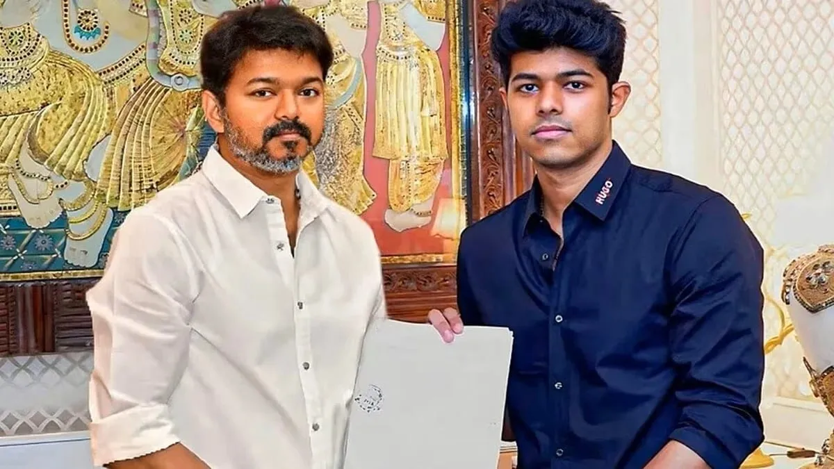 Jason Sanjay with his father Vijay