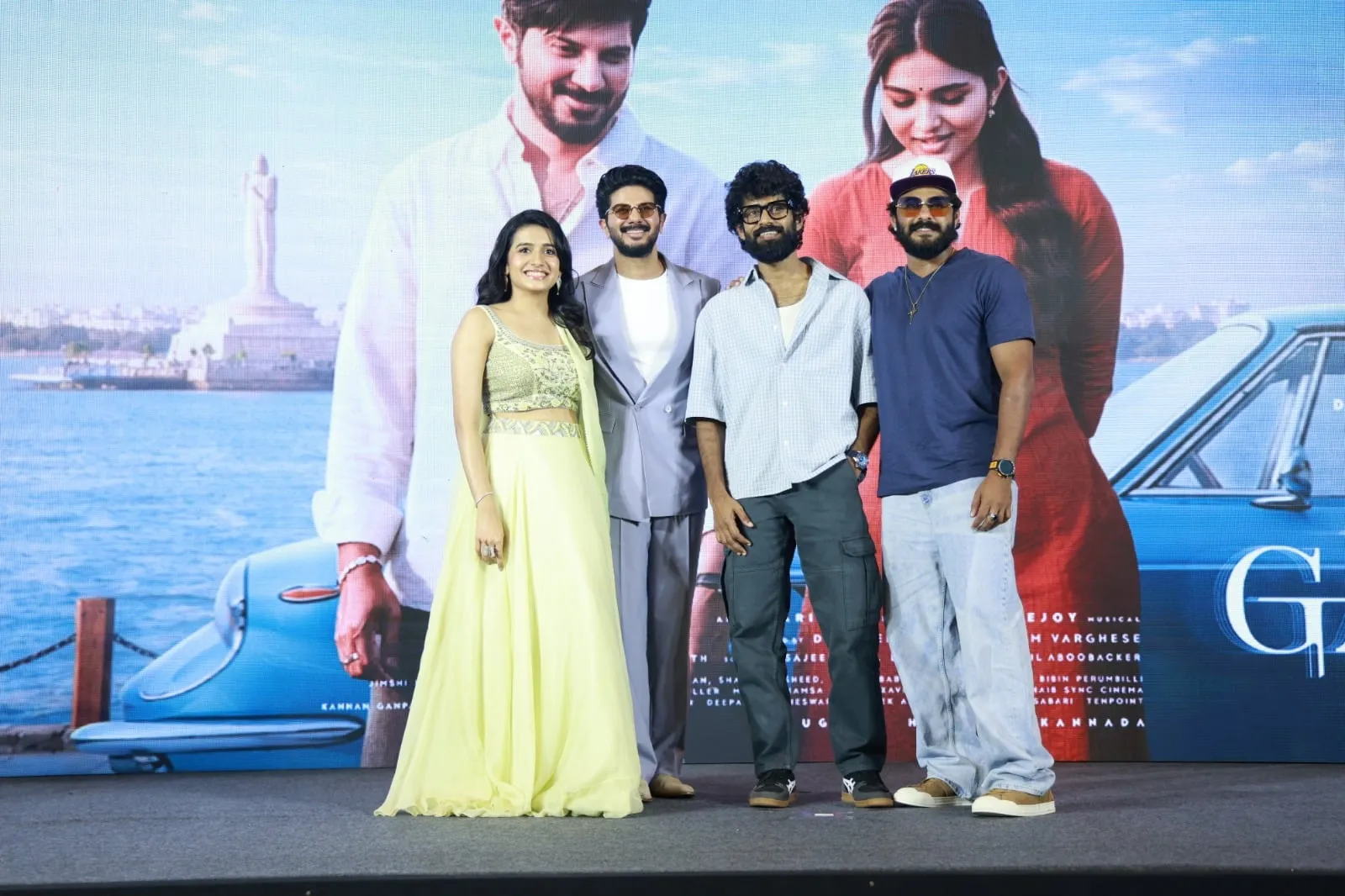 Samyuktha Viswanathan, Dulquer Salmaan, Kathir and Antony Varghese onstage in Chennai ahead of the I'm Game release