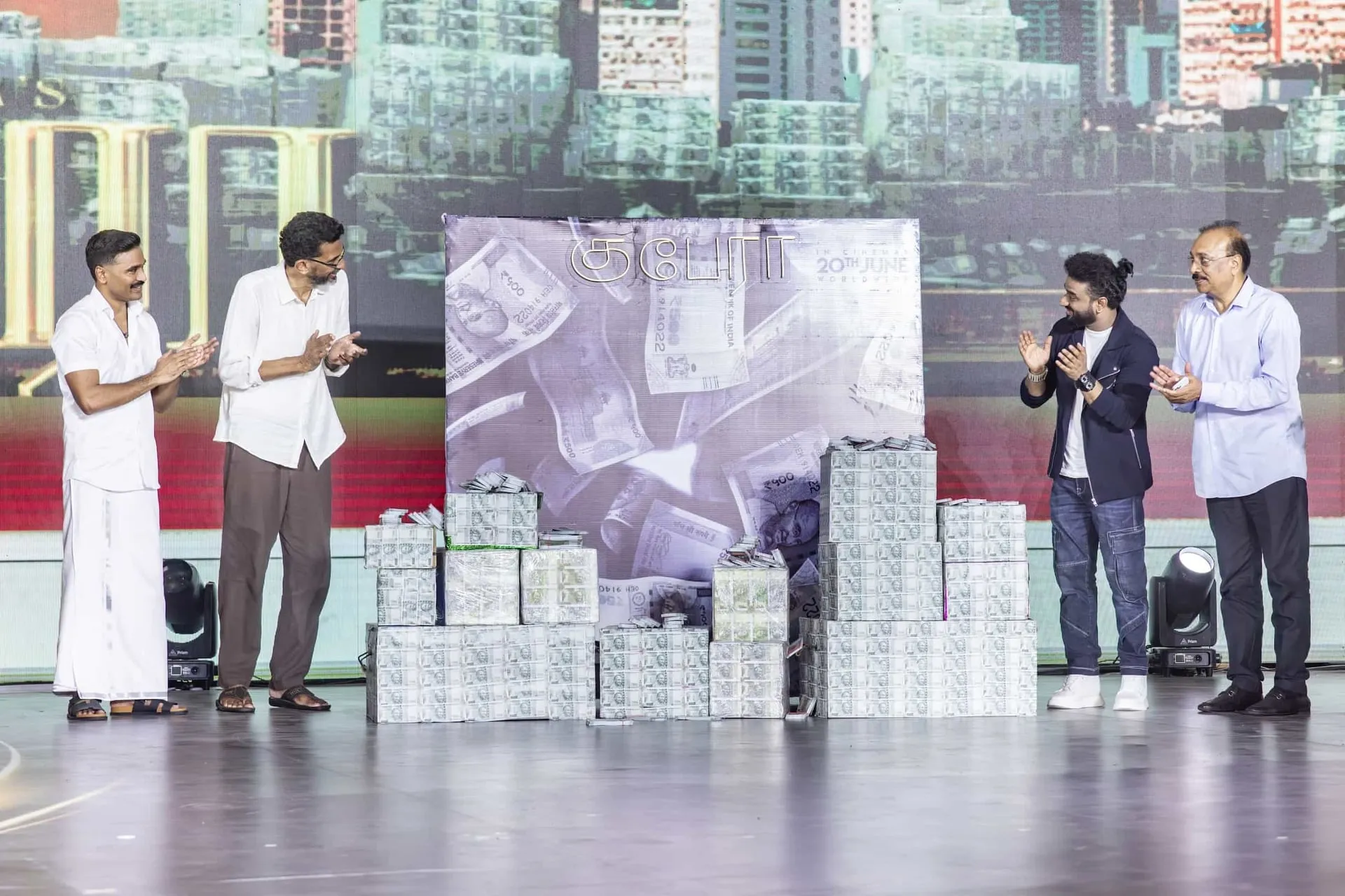 Dhanush, Nagarjuna, and Rashmika Mandanna Attend 'Kuberaa' Audio Launch in Chennai
