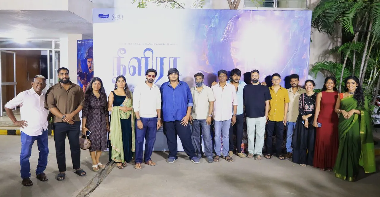 Neelira cast and crew at the press event in Chennai