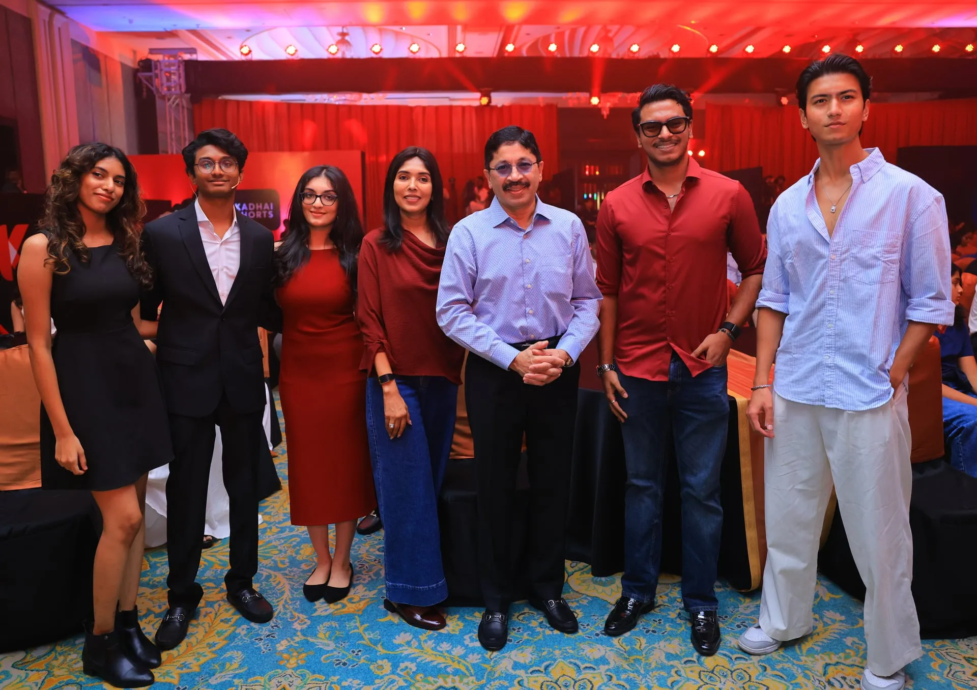 Karan Dayanidhi Maran with the KadhaiShorts team at the platform's Chennai launch