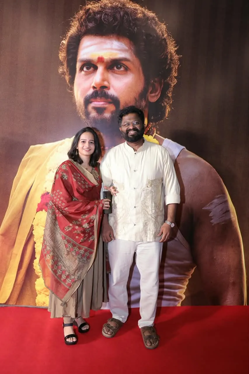 P.S. Mithran with his wife Meera; the director says the film, not he, should do the talking