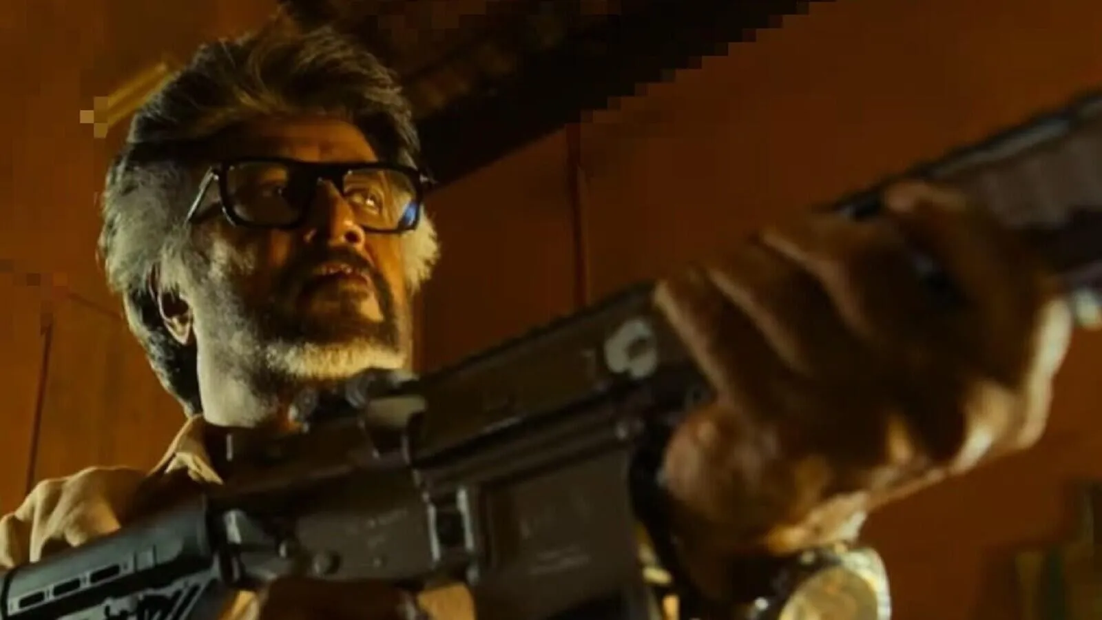 Rajinikanth aims a rifle in a still from Jailer 2