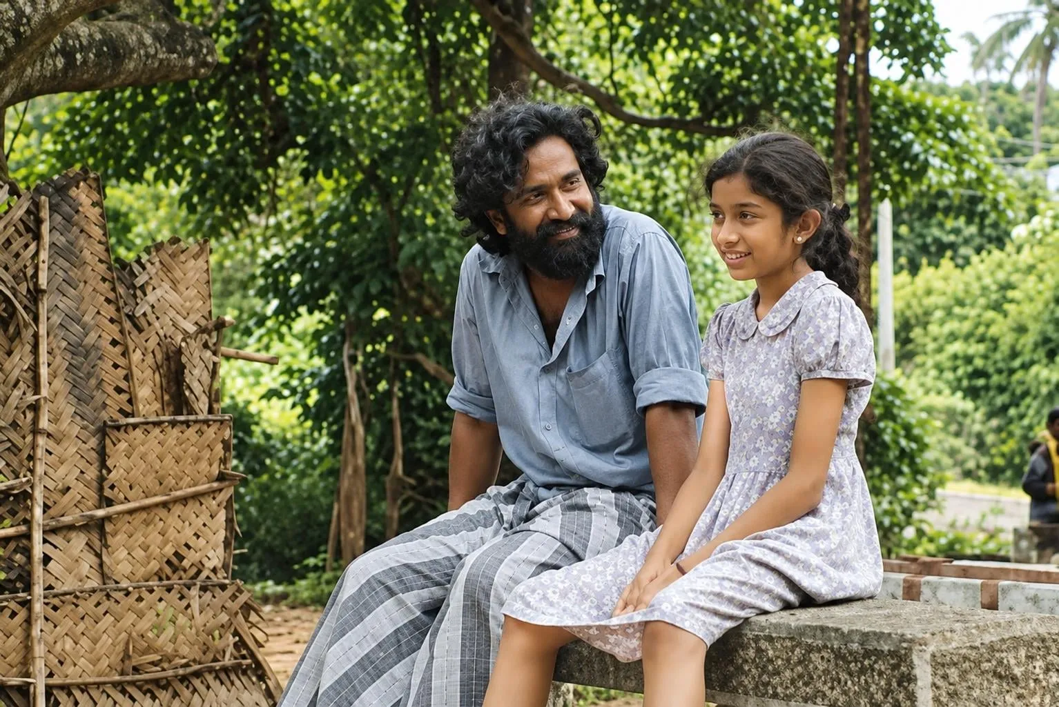 Amar Ramachandran and Neha Amar as the father and daughter at the heart of Thaainilam