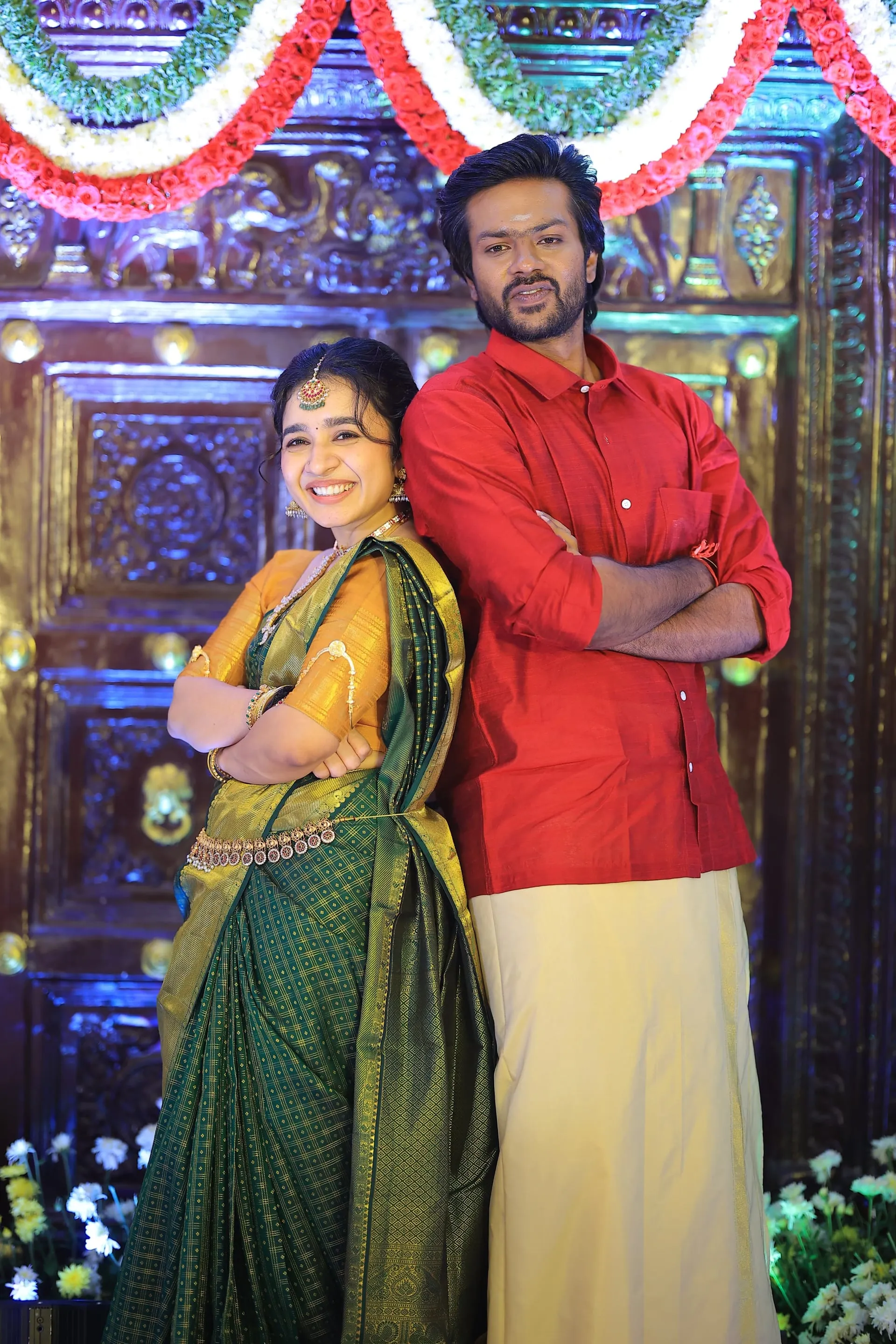 Anishma Anilkumar and Rishikanth at the Modha Rathri trailer launch