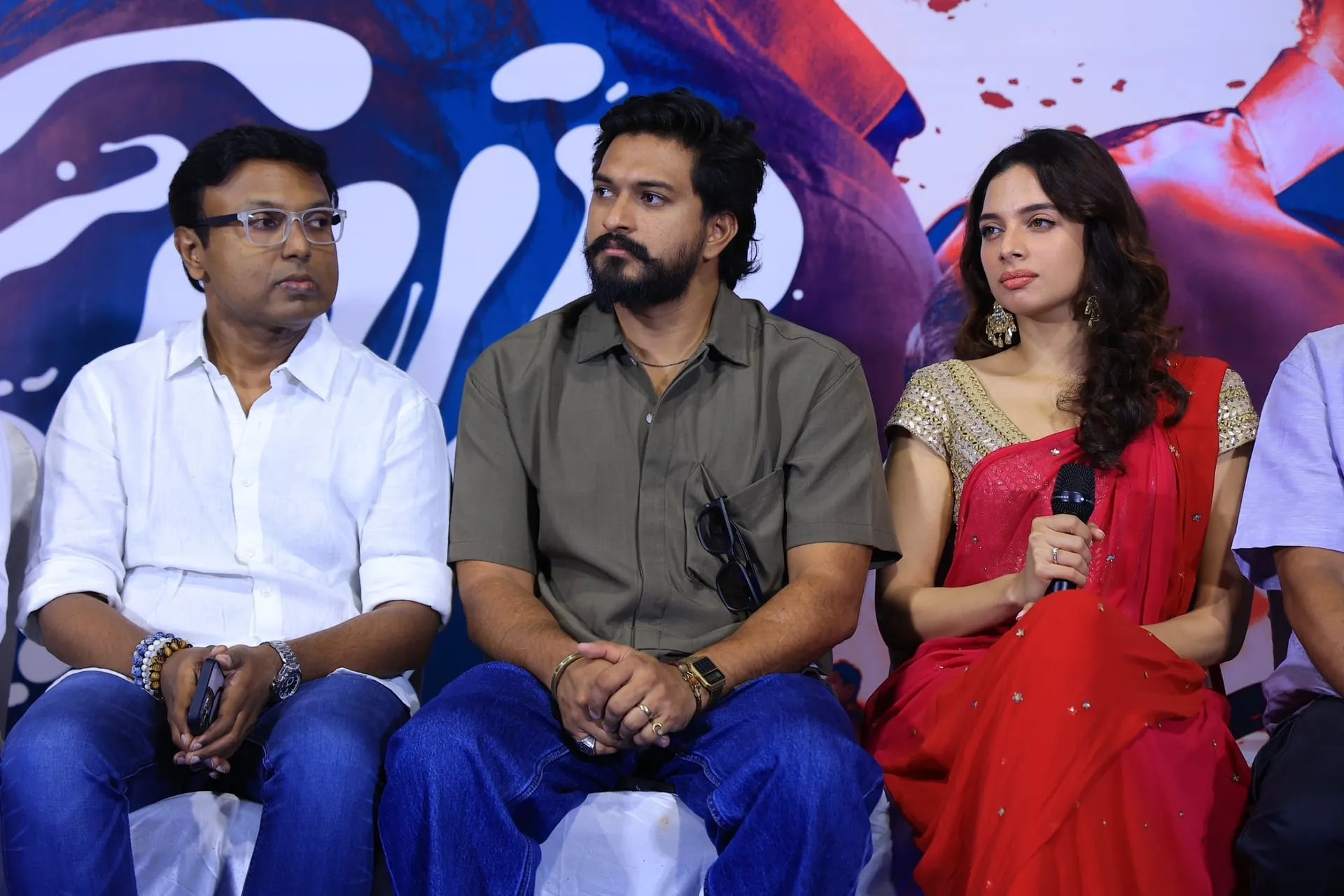 D. Imman, Mugen Rao and Tanya Hope at the Niram audio and trailer launch