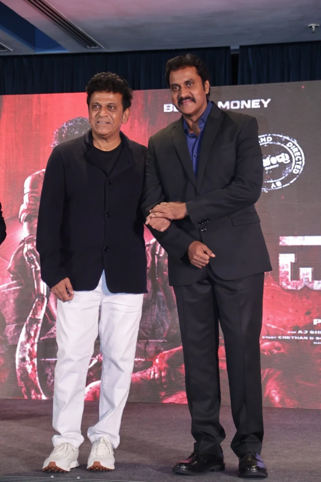 Shivarajkumar with Sunil at the Original Monster title launch