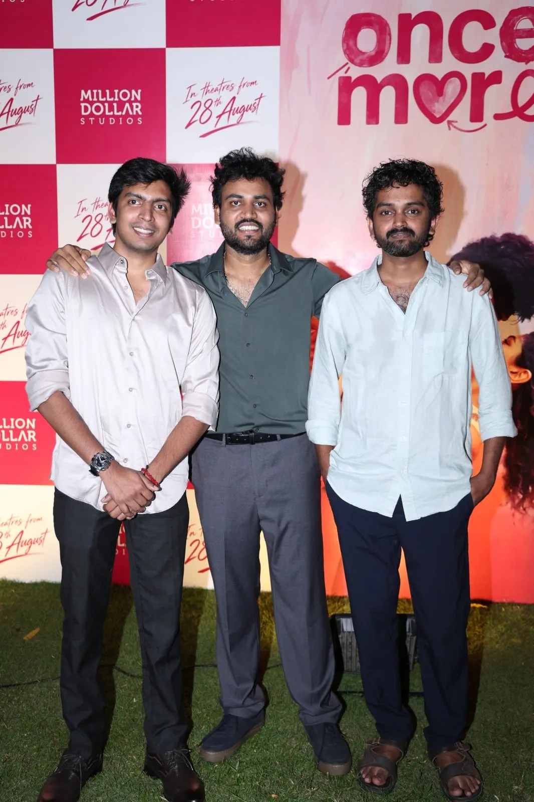 The young Once More team at the trailer launch, with the film a first for its director and much of the crew